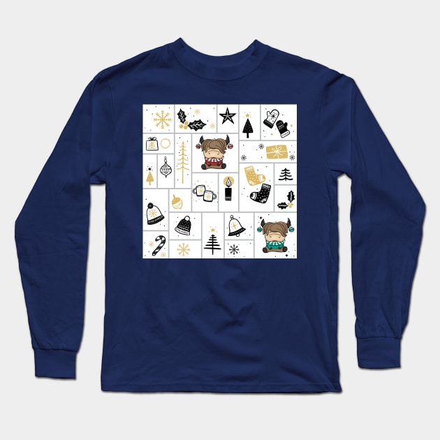 Highland Cows | Funny Christmas Ideas 2022 Long Sleeve T-Shirt by i am Cuta